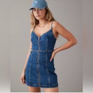 American Eagle Denim Blue Women's Dress size medium